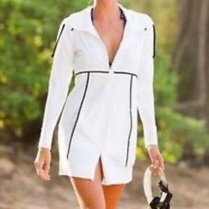 Athleta Jacket White/Asphalt Size XS